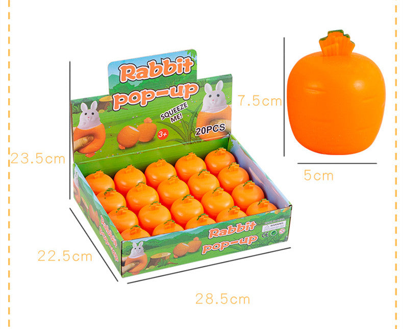 Stress Relief Carrot Rabbit Squeezing Toy Stress Relief Toy